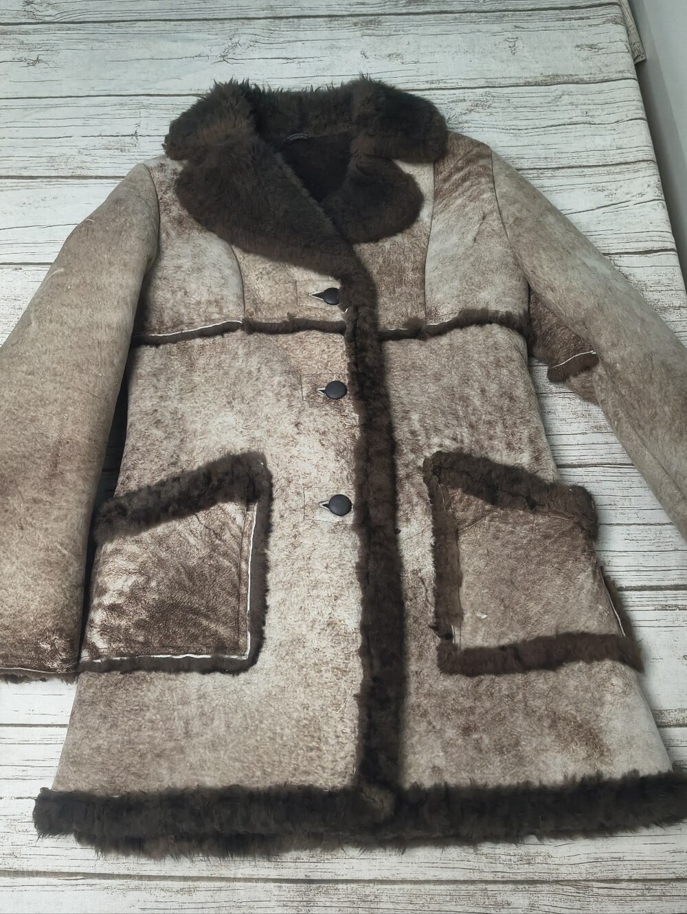 Knight Tailors Ltd Handmade Sheepskin Wool Jacket Size 12